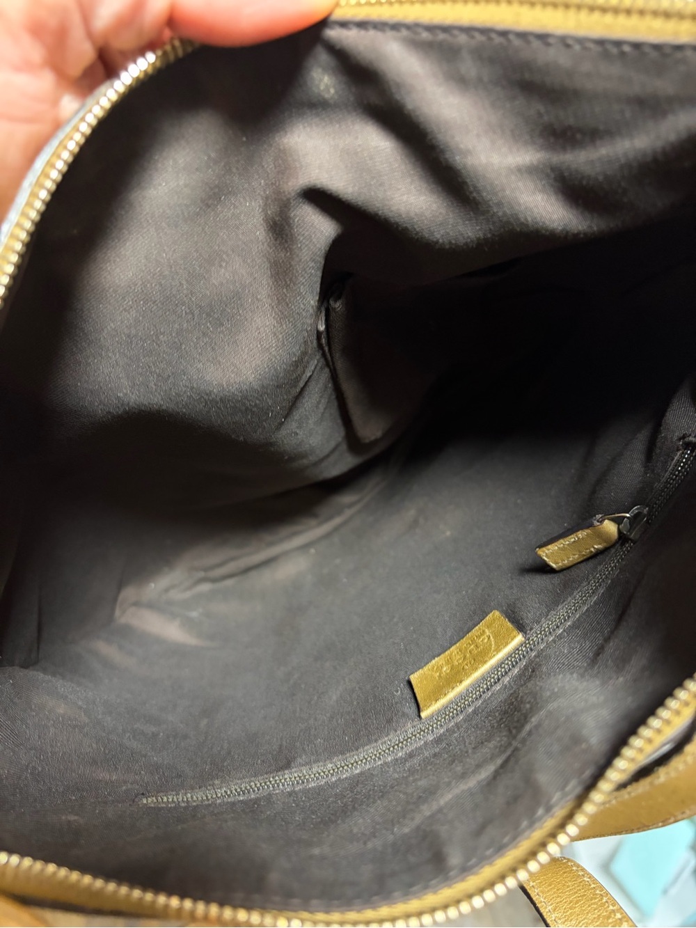 Authentic Gucci GG Crystal Metallic Bronze Hobo Shoulder Bag - Picture 9 of 9
